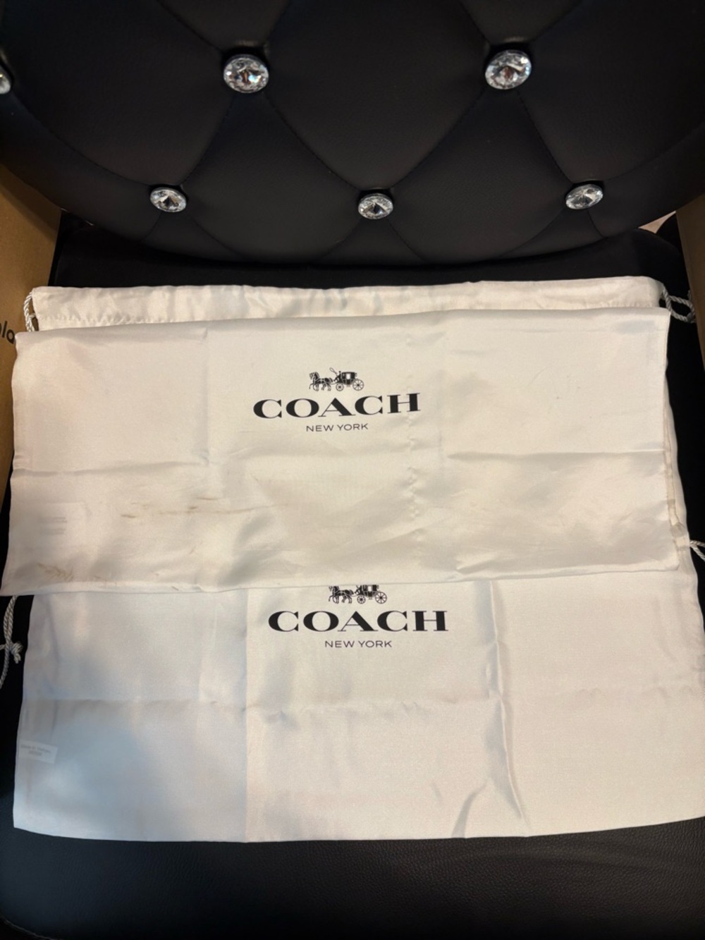 Coach White Drawstring Dust Bags - Set of 2